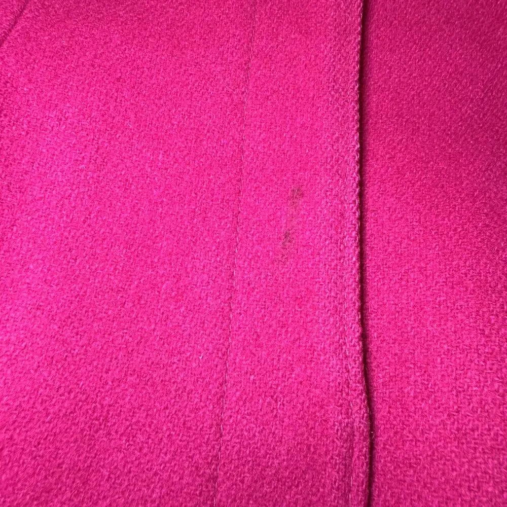 Vintage Rothschild Girls Size 7 Pink Wool Blend Dress Coat Black Velvet Made USA